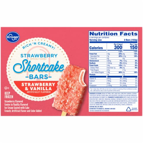 Kroger® Arctic Blasters Strawberry Shortcake Bars Perspective: bottom
