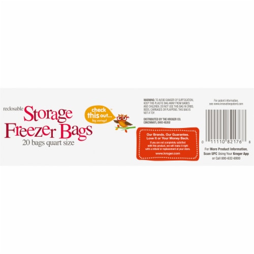 Kroger® Double Zipper Quart Storage Bags, 24 ct - Kroger