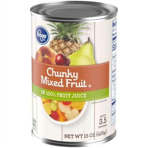 Kroger® Canned Chunky Mixed Fruit in 100% Fruit Juice Perspective: bottom