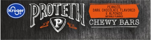 Kroger® Peanuts Dark Chocolate Flavored & Almonds Protein Chewy Bars Perspective: bottom