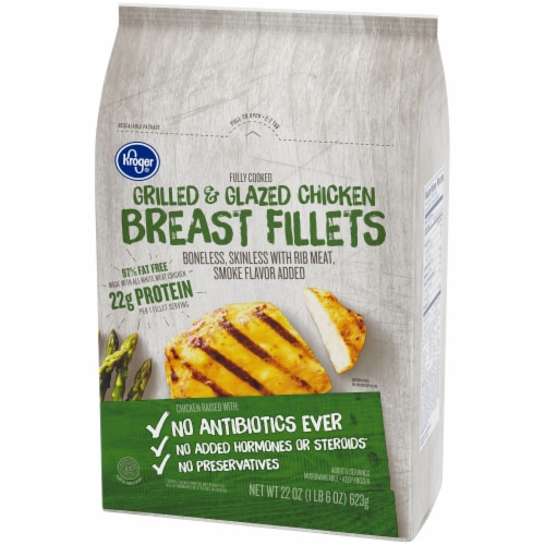 Kroger® Fully Cooked Frozen Grilled & Glazed Chicken Breast Fillets Perspective: bottom