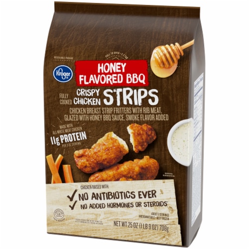 Kroger® Fully Cooked Frozen Crispy Chicken Strips Honey Flavored BBQ Perspective: bottom