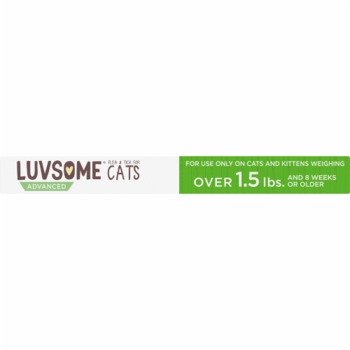 Luvsome® Advanced Flea & Tick Applicators for Cats Over 1.5 lbs Perspective: bottom