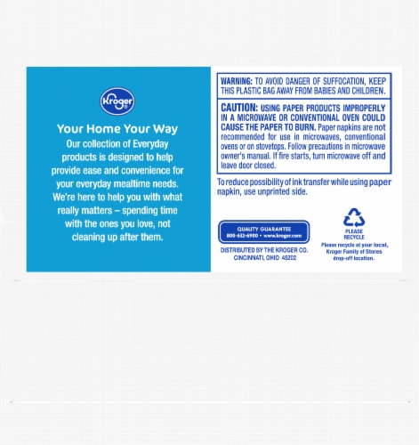 Kroger Strong & Absorbent Everyday Paper Napkins Perspective: bottom