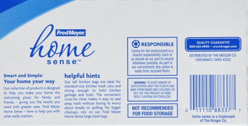 Fred Meyer® ™ Cross-Tie Tall 13 Gallon Kitchen Bags Perspective: bottom