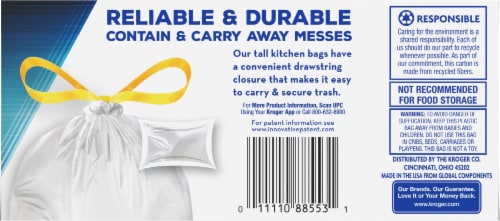 Kroger® Tall 13 Gallon Kitchen Drawstring Trash Bags BIG Deal!, 120 ct -  Kroger