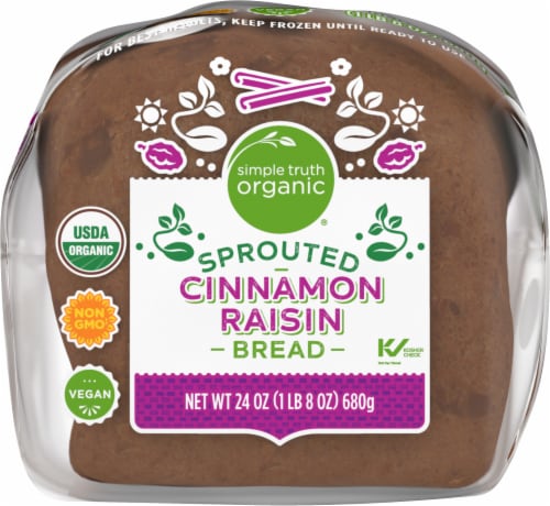 Simple Truth Organic® Sprouted Cinnamon Raisin Bread Perspective: bottom