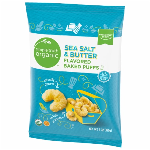 Simple Truth Organic® Sea Salt & Butter Baked Puffs Chips Perspective: bottom