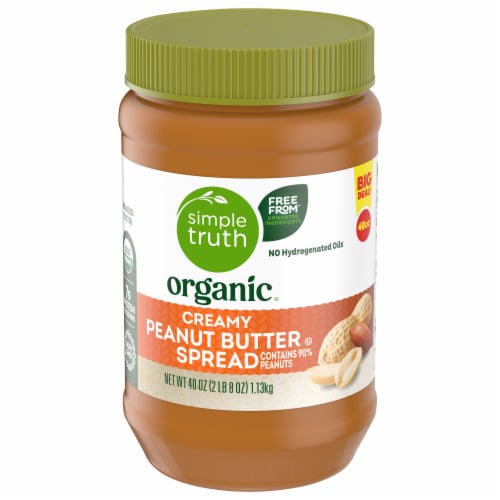 Simple Truth Organic® Peanut Butter Creamy No Stir BIG DEAL! Perspective: bottom
