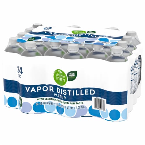 Simple Truth® Vapor Distilled Electrolyte Bottled Water Perspective: bottom