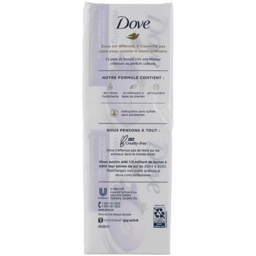 Dove Beauty Bar Relaxing Lavender Gentle Skin Cleanser Perspective: bottom
