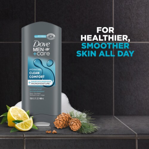 Dove Men+Care Hydrating Clean Comfort Body and Face Wash Perspective: bottom