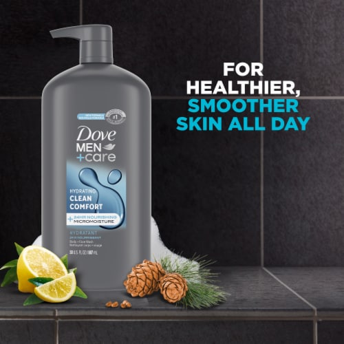 Dove Men+Care Hydrating Clean Comfort Body and Face Wash Perspective: bottom