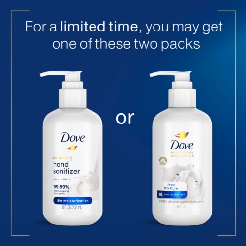 Dove Advanced Care Smooth Skin Deep Moisture Hand Sanitizer Perspective: bottom