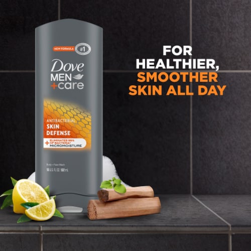 Dove Men+ Care Body and Face Wash Antibacterial With MicroMoisture Perspective: bottom