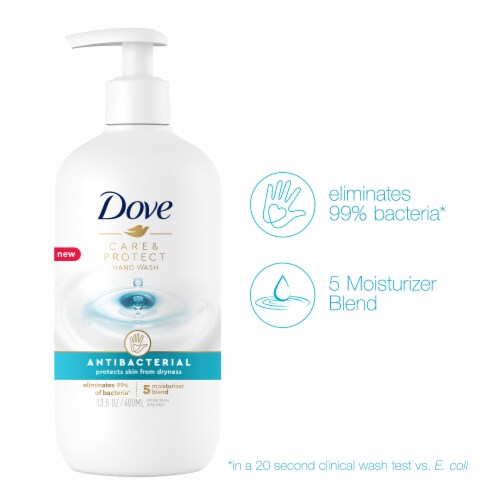 Dove Care & Protect Antibacterial Hand Wash Perspective: bottom