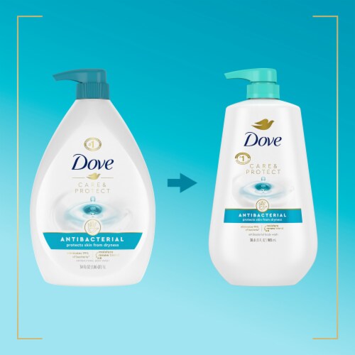 Dove Care & Protect Antibacterial Body Wash with Pump Perspective: bottom
