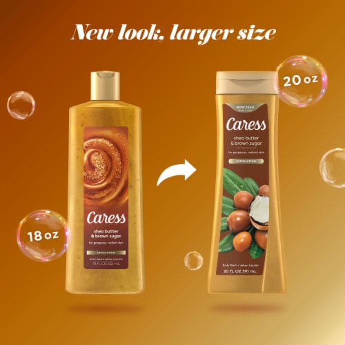 Caress Shea Butter & Brown Sugar Body Wash Perspective: bottom