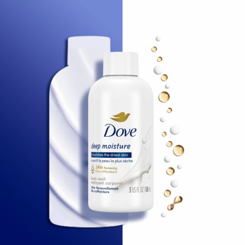 Dove Deep Moisture Body Wash, Travel Size Perspective: bottom