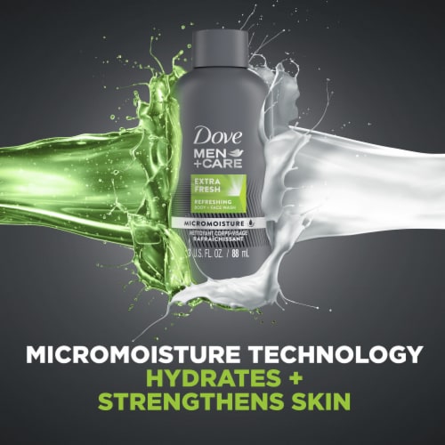 Dove Extra Fresh Body Wash and Face Wash Perspective: bottom