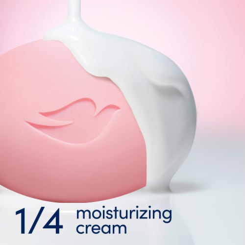 Dove Pink Gentle Moisturizing Cream Beauty Bar Soap Perspective: bottom