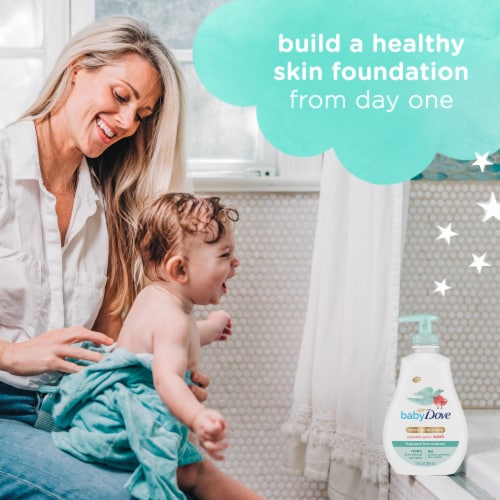 Baby Dove Sensitive Skin Care Hypoallergenic Fragrance Free Moisture Baby Wash Perspective: bottom