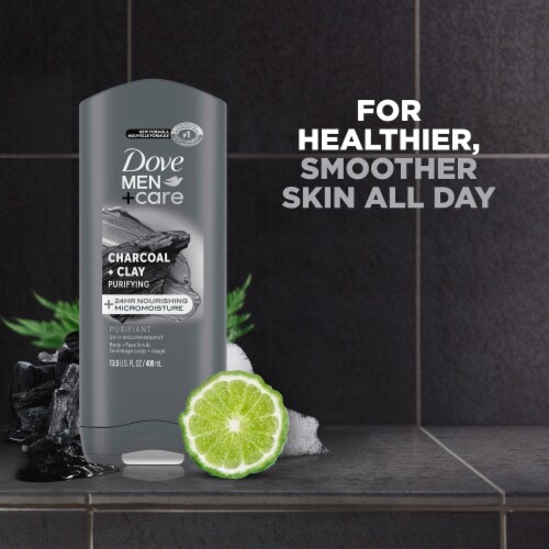 Dove Purifying Charcoal + Clay Body and Face Wash Perspective: bottom
