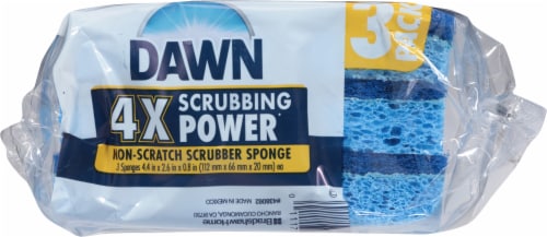 Dawn Non-Scratch Scrubber Sponges Perspective: bottom