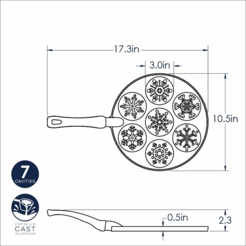 Nordic Ware Snowflake Pancake Pan Perspective: bottom