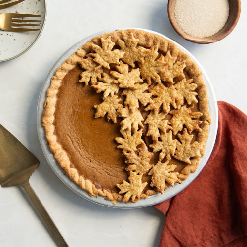 Nordic Ware Apples & Leaves Pie Top Cutter - Red Perspective: bottom