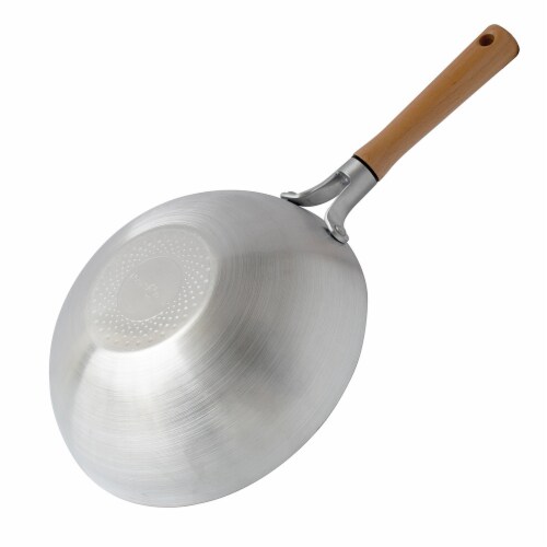 Nordic Ware Naturals Wok - Silver Perspective: bottom