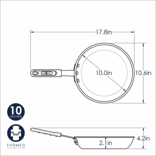 Nordic Ware Restaurant Cookware 10 Inch Skillet Perspective: bottom