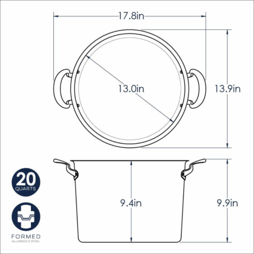 Nordic Ware 22200 Stock Pot, 20-Quart Perspective: bottom