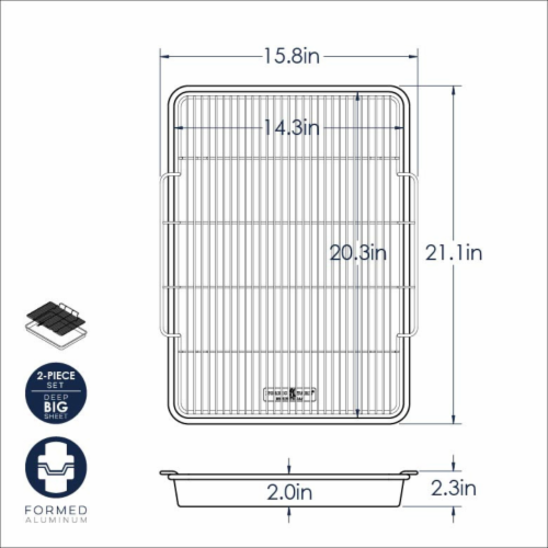 Nordic Ware Extra Large Oven Crisp Baking Tray Perspective: bottom