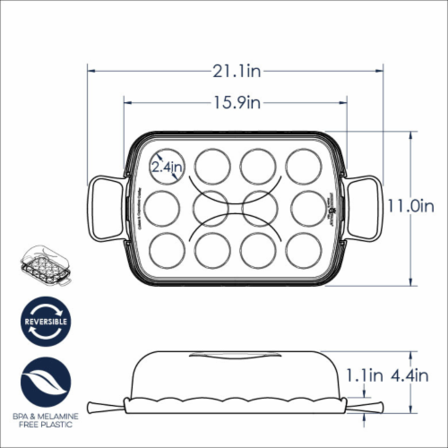 Nordic Ware Cakes and Cupcakes Carrier 2 Piece Perspective: bottom