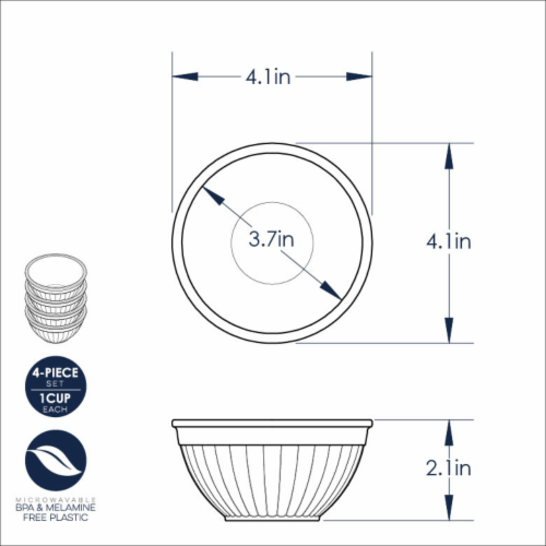 Nordic Ware Prep & Serve Mini Bowl Set Perspective: bottom