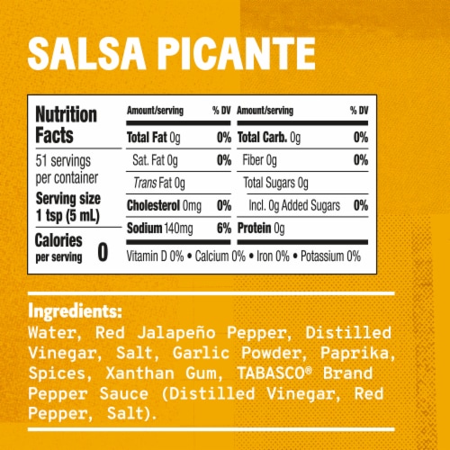 TABASCO® Salsa Picante, 8.6 fl oz Squeezable Bottle Perspective: bottom
