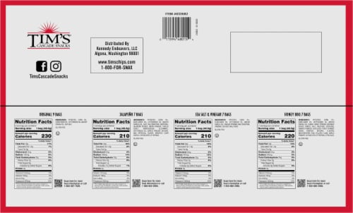 Tim's® Kettle Chips Cascade Variety Pack Perspective: bottom