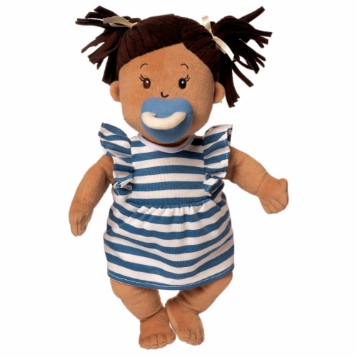 Manhattan Toy Baby Stella Beige with Brown Hair 15" Soft First Baby Doll Perspective: bottom