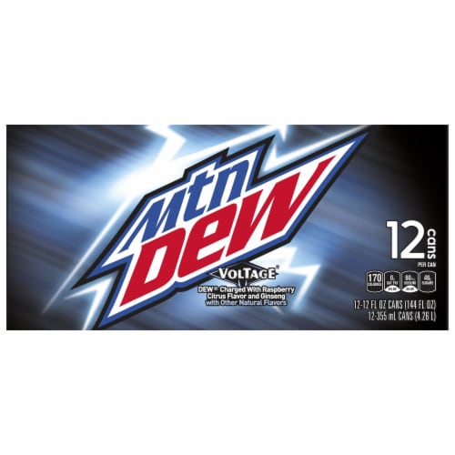 Mountain Dew Voltage Soft Drink Pack Perspective: bottom