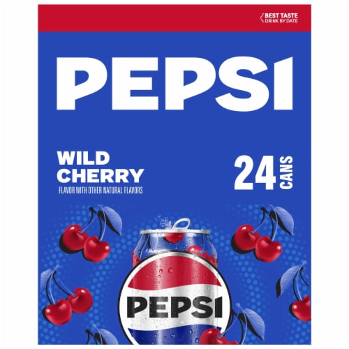 Pepsi Cola® Wild Cherry Soda Cans Perspective: bottom