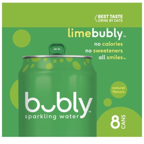 Bubly™ Lime Flavored Sparkling Water Cans Perspective: bottom