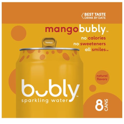 Bubly™ Mango Flavored Sparkling Water Cans Perspective: bottom