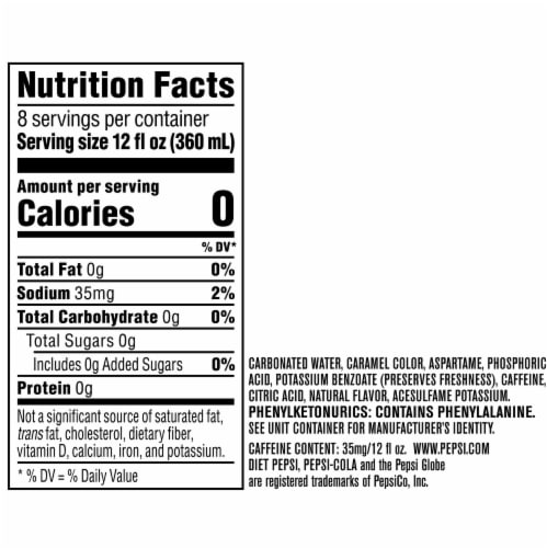Diet Pepsi Cola® Zero Sugar Soda Bottles Perspective: bottom