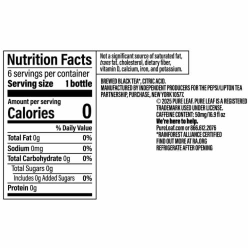 Pure Leaf® Unsweetened Iced Tea Multipack Bottles Perspective: bottom