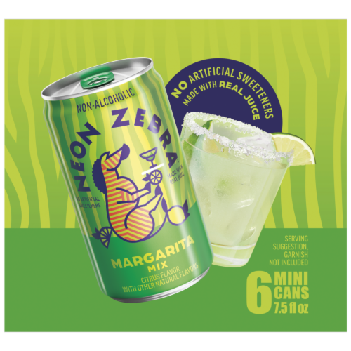 Neon Zebra™ Citrus Flavor Non-Alcoholic Margarita Mix Cans Perspective: bottom