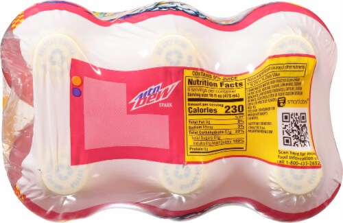 Mountain Dew® Spark™ Raspberry Lemonade Soda Bottles Perspective: bottom