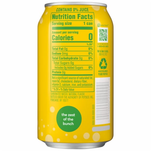 Bubly™ Lemon Sorbet Flavored Sparkling Water Cans Perspective: bottom
