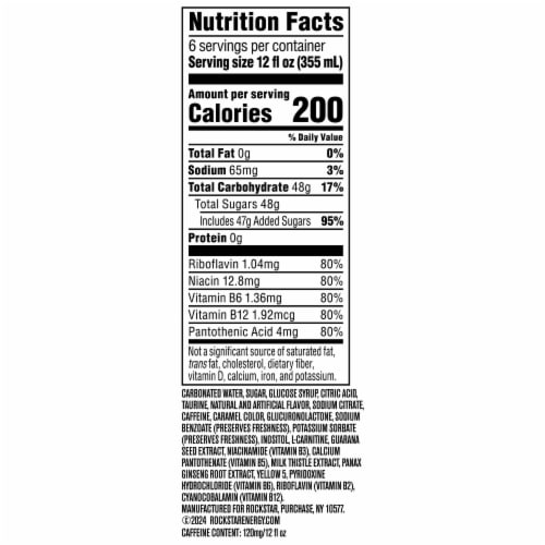 Rockstar® Original Energy Drink Multipack Sleek Cans Perspective: bottom