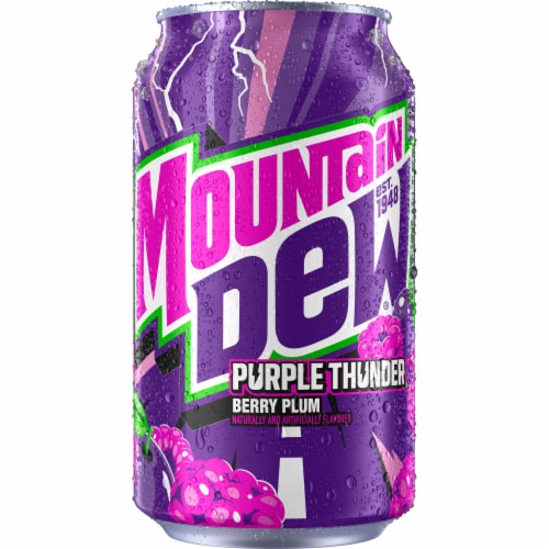Mountain Dew® Purple Thunder Soda Cans Perspective: bottom